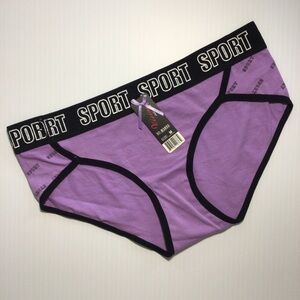 Vision Intimate SPORT Purple and Black Panties Underwear - Size Medium